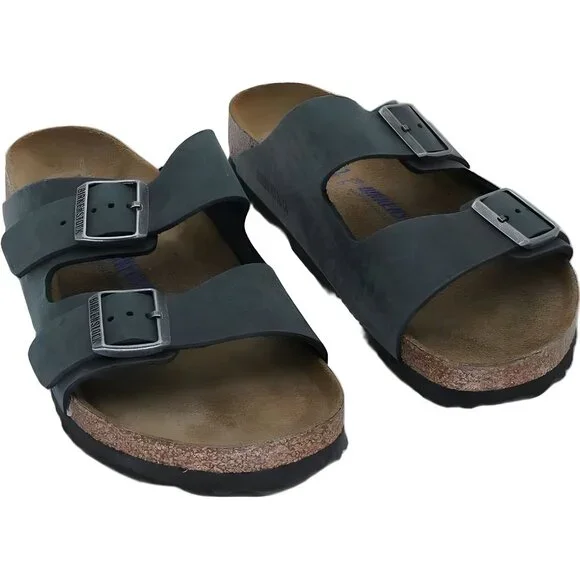 Birkenstock Arizona Black Womens Sandals Size 10 Wide US New 41 EU - Picture 1 of 6